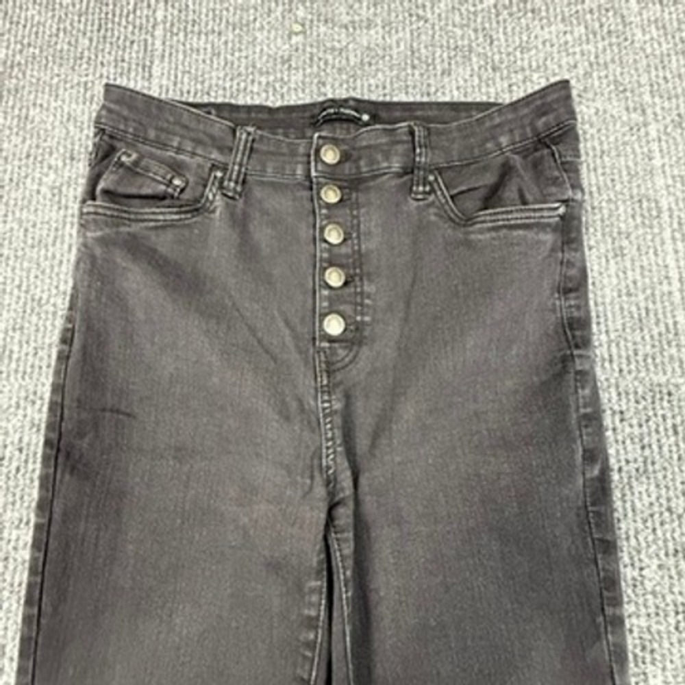 Truth + Theory Women 14 High Rise Button Fly Skinny Jean Black Rinse OM23630H20B - Picture 15 of 16
